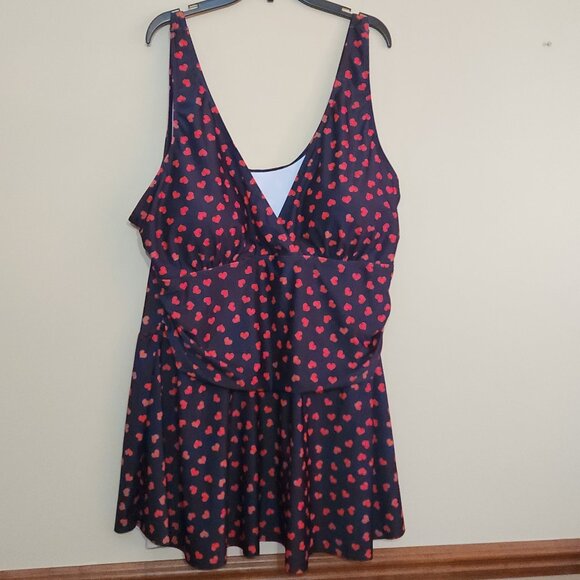 SHEIN Heart Pattern Tankini Summer Beach Size 4XL NWOT - Picture 6 of 11